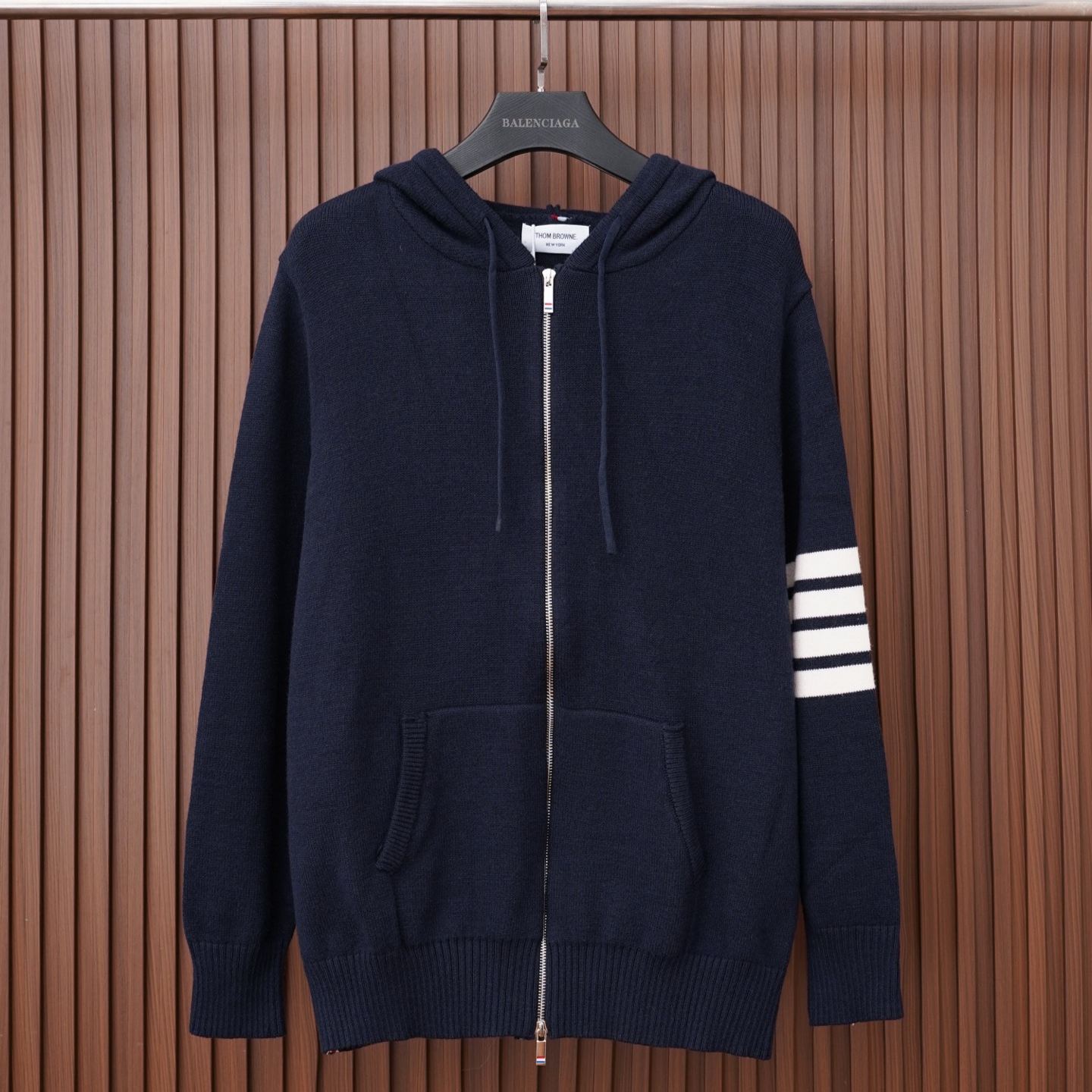 『S-XL』TB 高品質 ヨットロゴ フード付き ニットカーディガン ジャケット