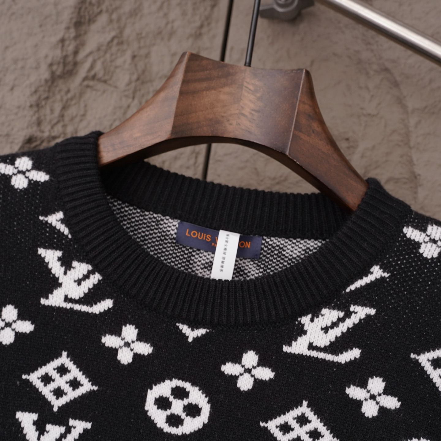 『S-XL』高品質 ジャカード クルーネック ニット セーター 防寒