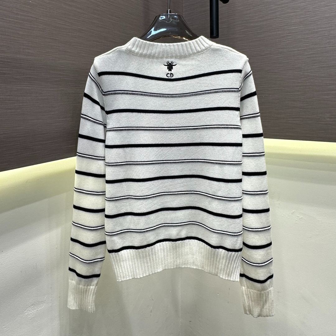 『フリーサイズ』刺繍 星 ストライプ ニット 長袖 高品質 保温性