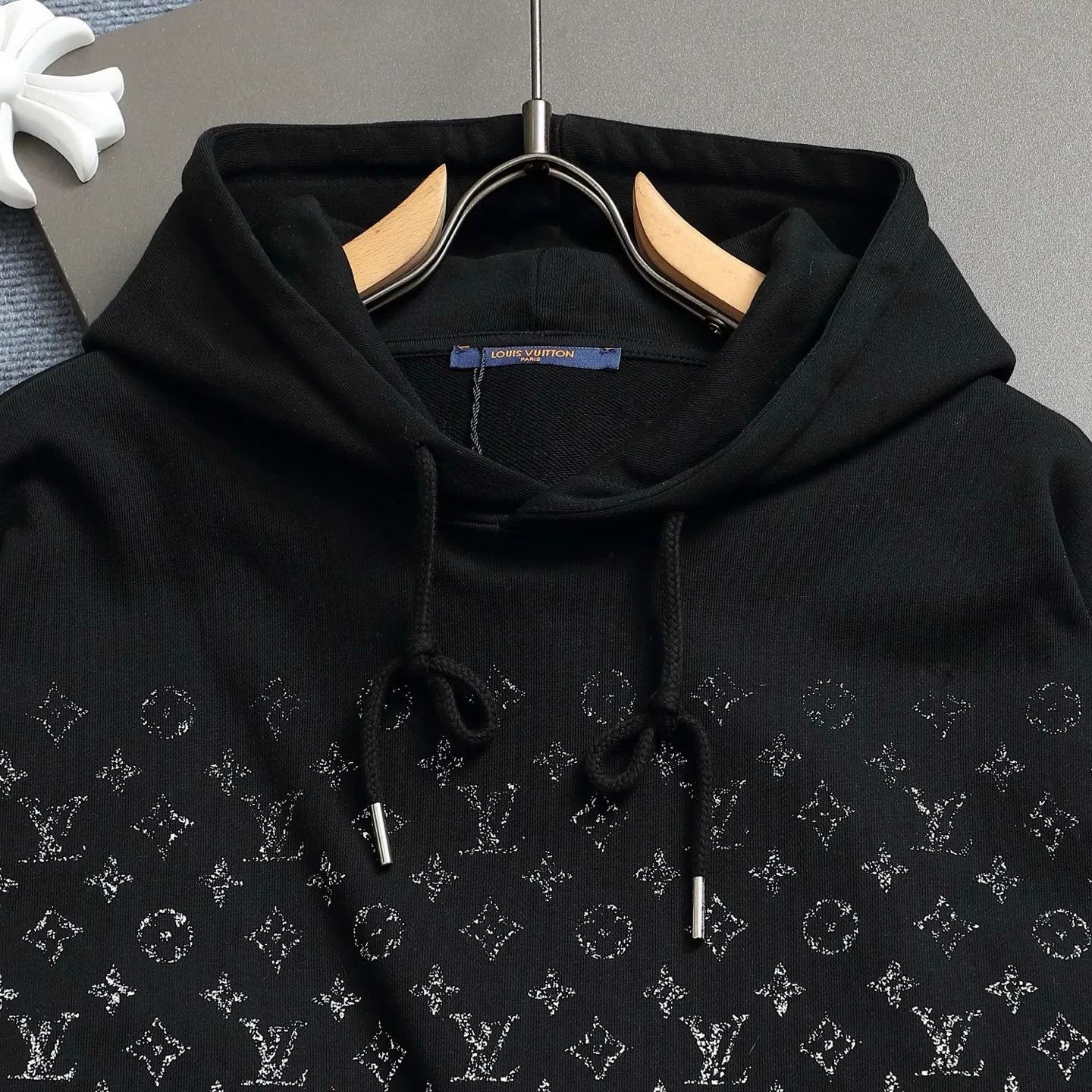 『XS-L』クラシックグラデーションロゴ 洗練アップグレード ヴィンテージクルーネックスウェット 男女兼用