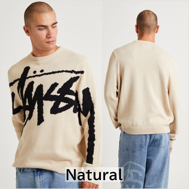 STUSSY ステューシー Stock Sweater Knit ロゴ ニットセーター
