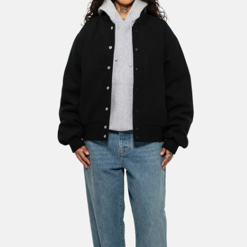 ★23-24FW新作★STUSSY★SPORT MELTON VARSITY JACKET