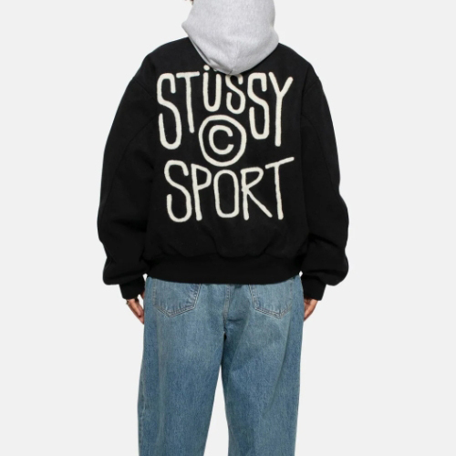 ★23-24FW新作★STUSSY★SPORT MELTON VARSITY JACKET