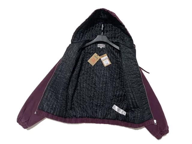 STUSSY帆布保温作業ジャケット綿版ツアー22AW CANVASINSULATED WORK JACKET帆布絶縁水洗いジャケット綿服綿聯帽ジッパーコート男女秋冬