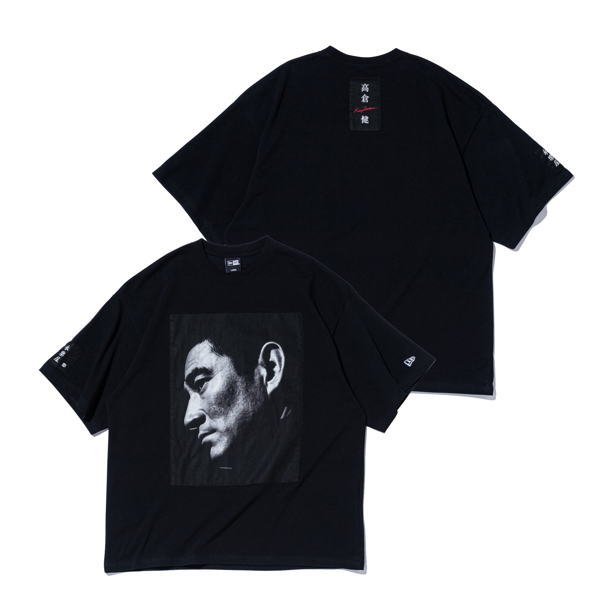 半袖 オーバーサイズド コットン Tシャツ 高倉健 × 永樂屋 ブラック