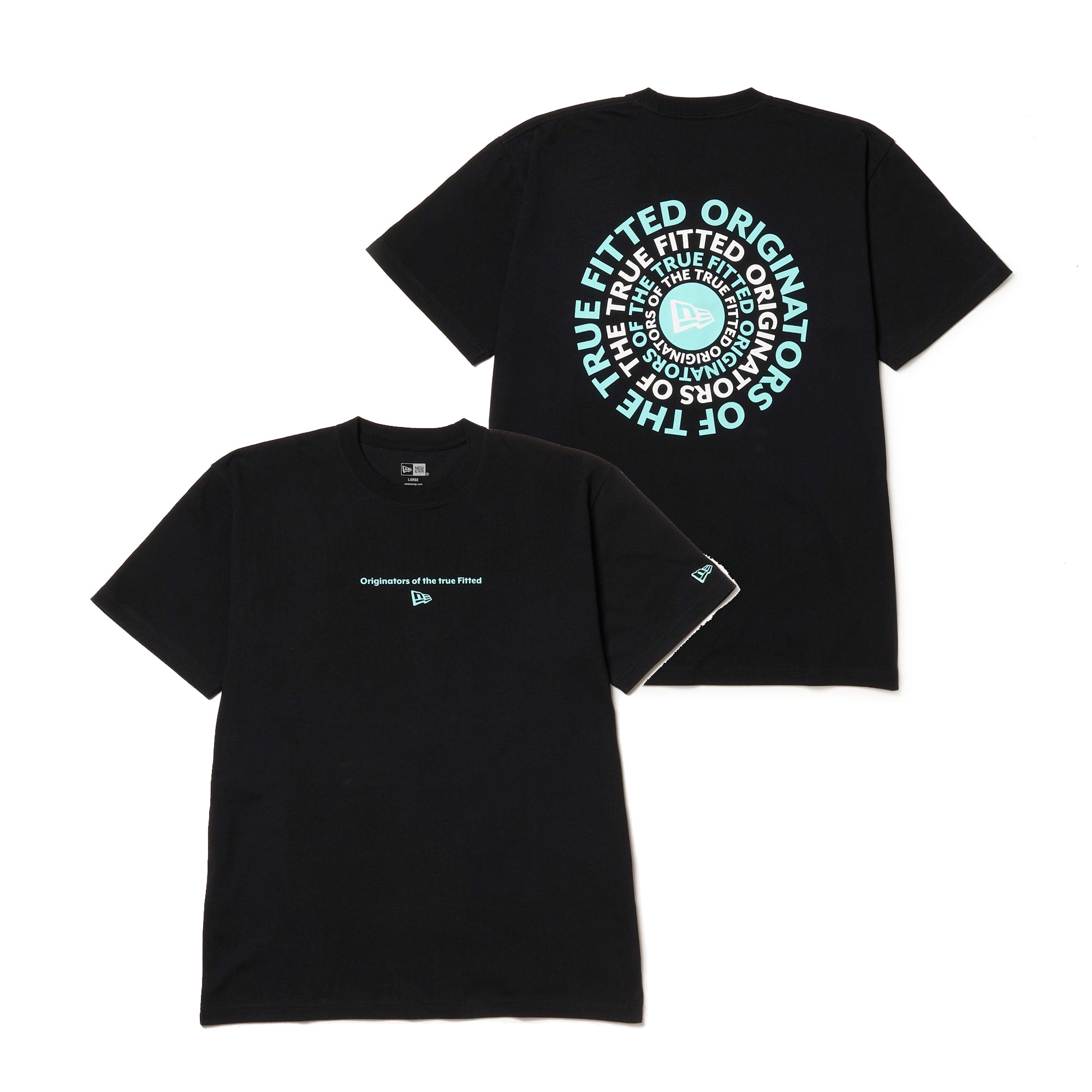 半袖 コットン Tシャツ Circle OOTTF ブラック × ブルーティント レギュラーフィット