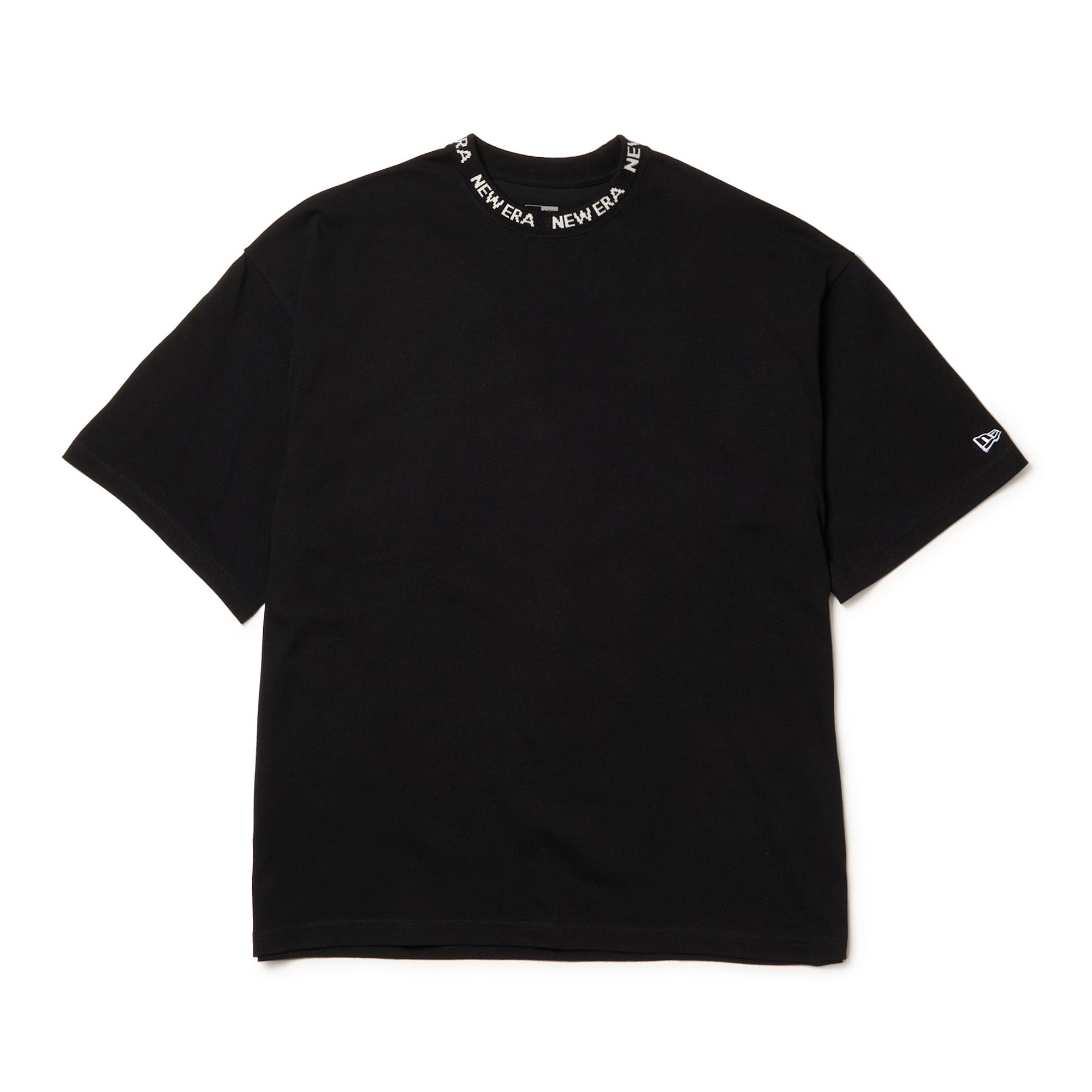 半袖 オーバーサイズド コットン Tシャツ Collar Logo ブラック