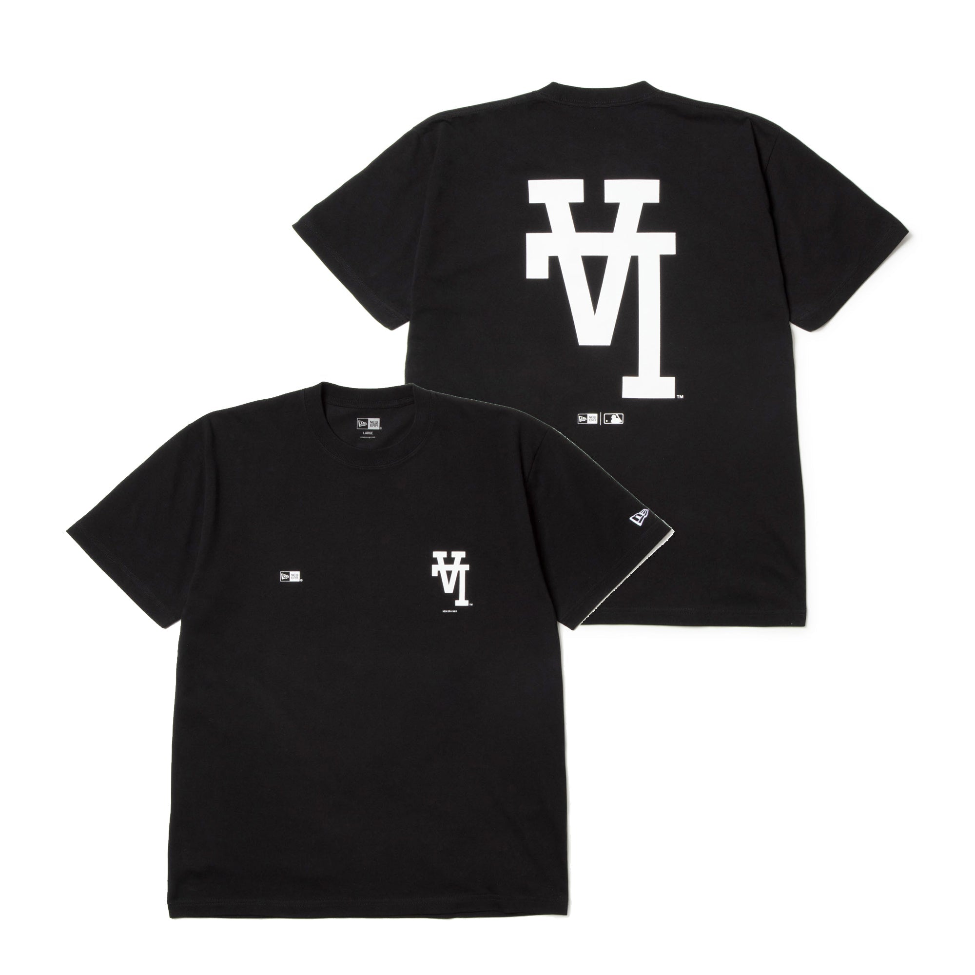 半袖 コットン Tシャツ MLB Upside Down ロサンゼルス・ドジャース ブラック レギュラーフィット