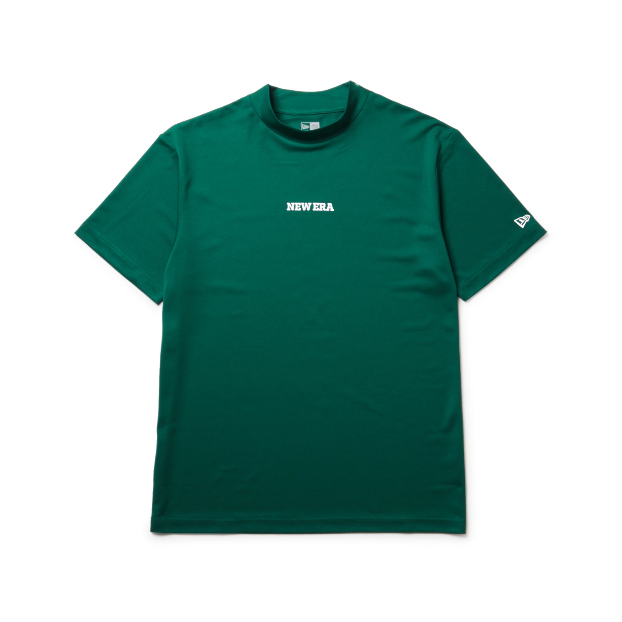 半袖 ミッドネック 鹿の子 Tシャツ Vertical Logo エメラルドグリーン | ゴルフ
