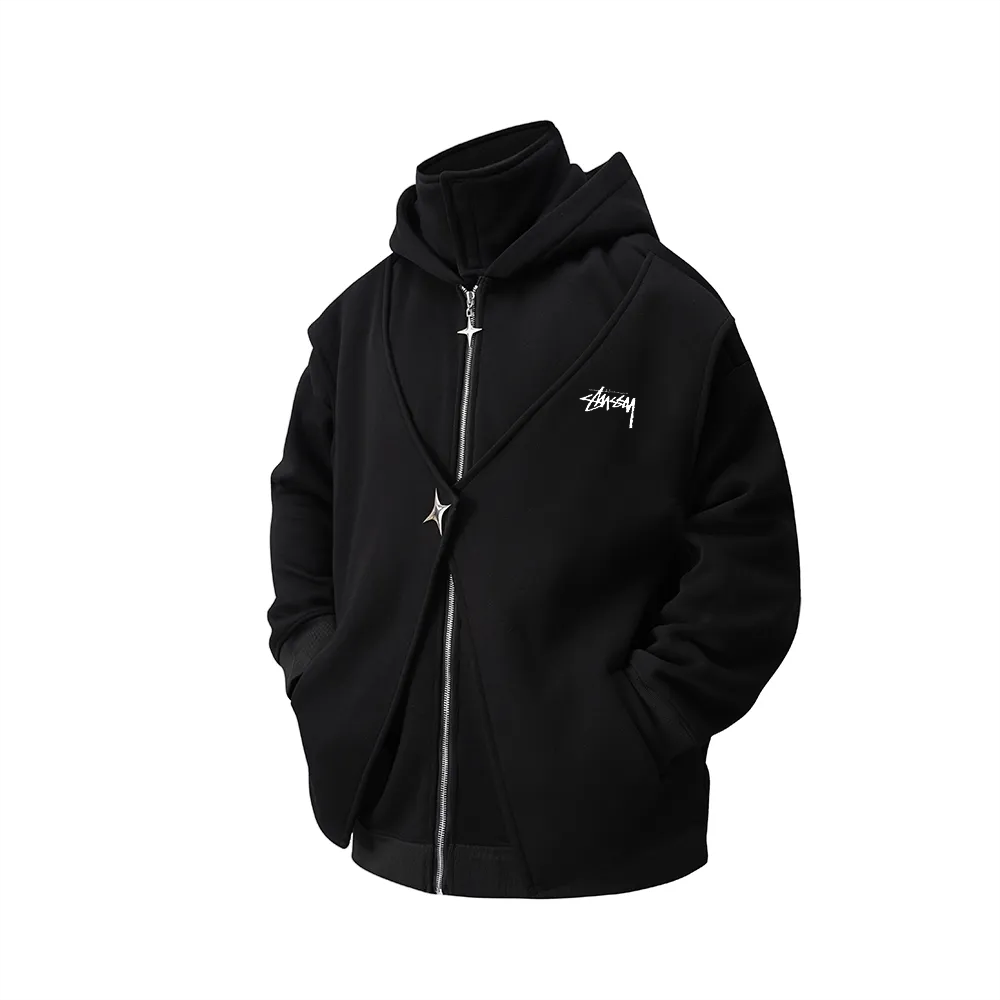 Stussy Batman stand collar zipper long sleeves
