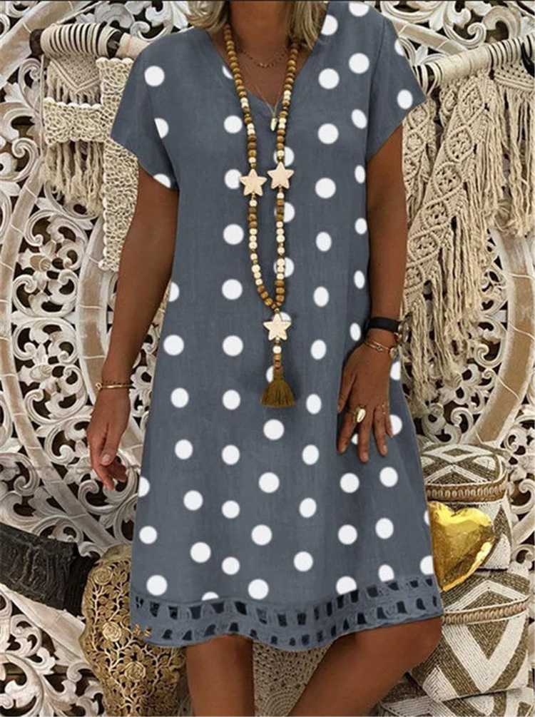 HHei_K Womens Vintage Linen Cotton Butterfly Print Dresses Loose Long Sleeve Round Neck Midi Dress 