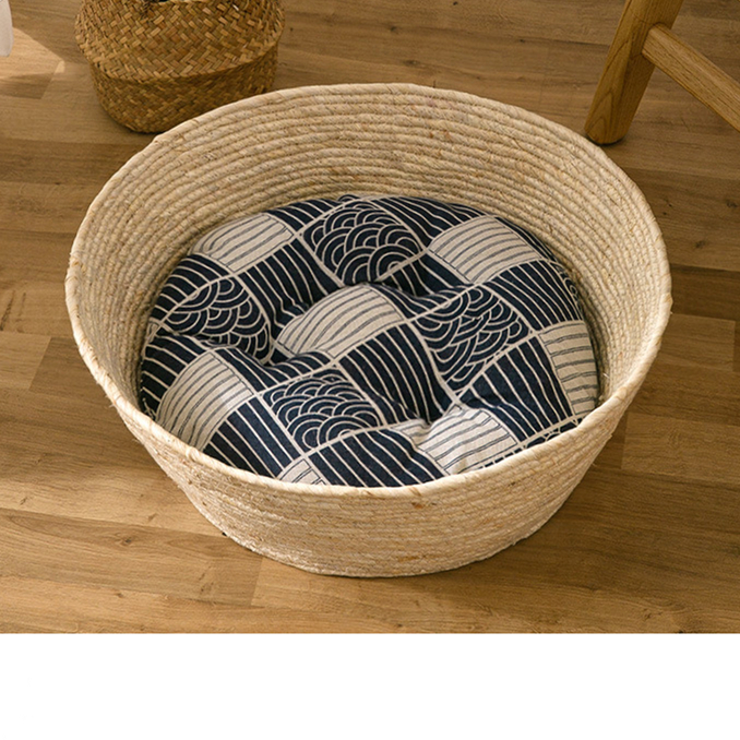 日系編織籃子貓窩