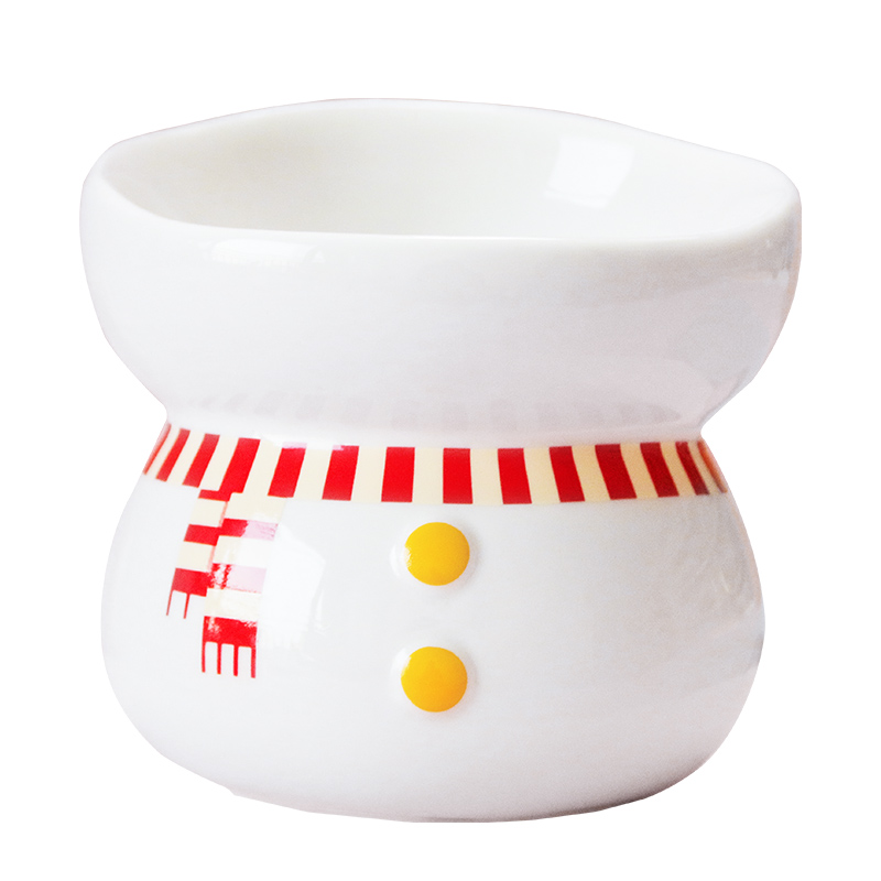 雪寶高腳陶瓷寵物碗