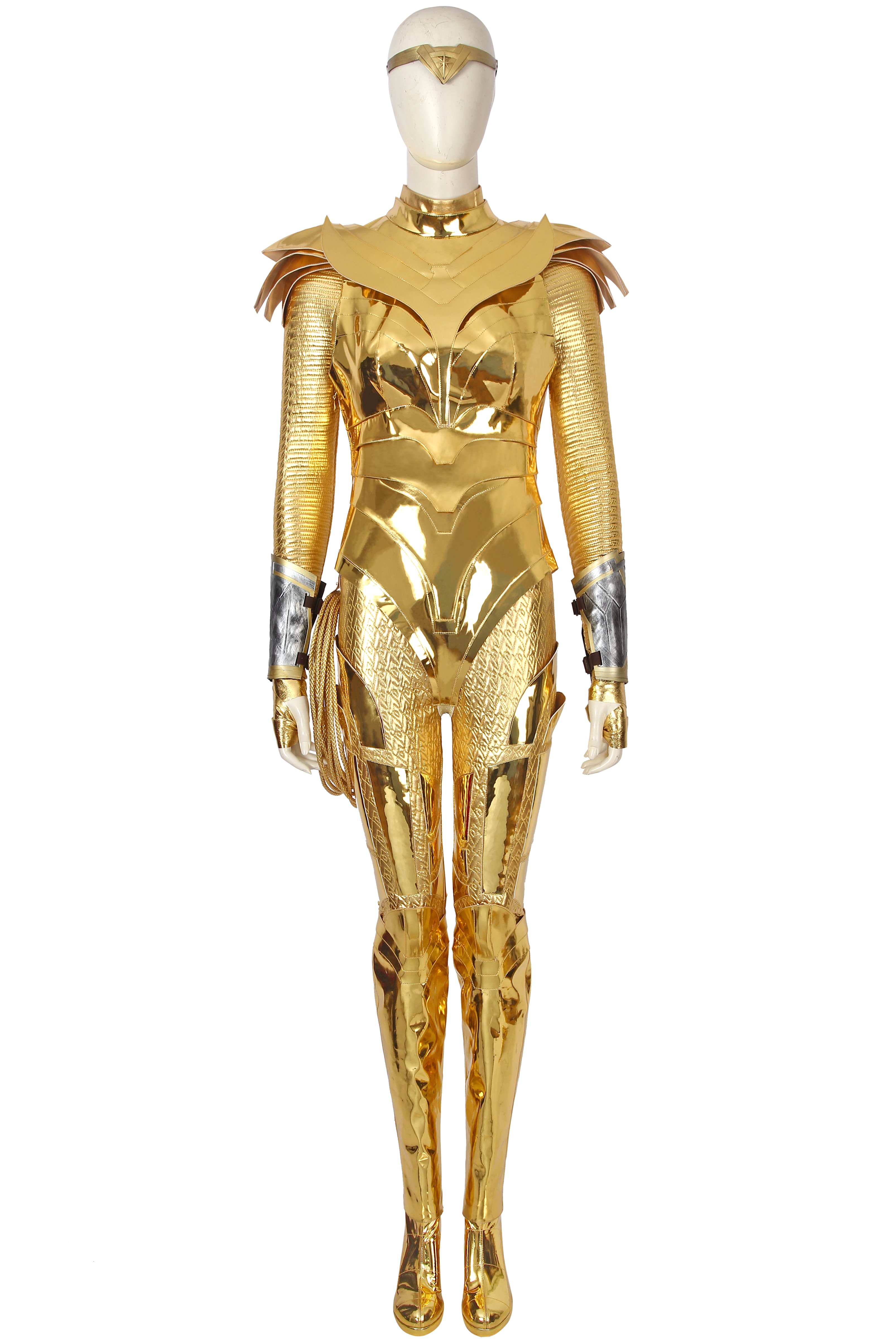 Wonder Woman 1984 Diana Prince Gold Armor Jumpsuit Outfits Halloween