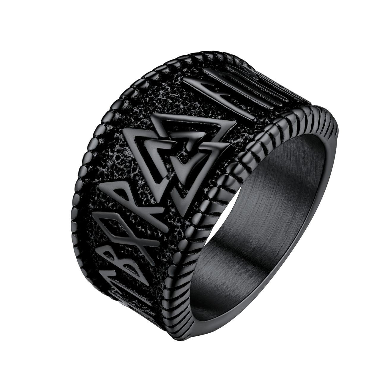 Norse Viking Ring Rune Valknut Ring for Men Stainless Steel, Size 7-14 ...