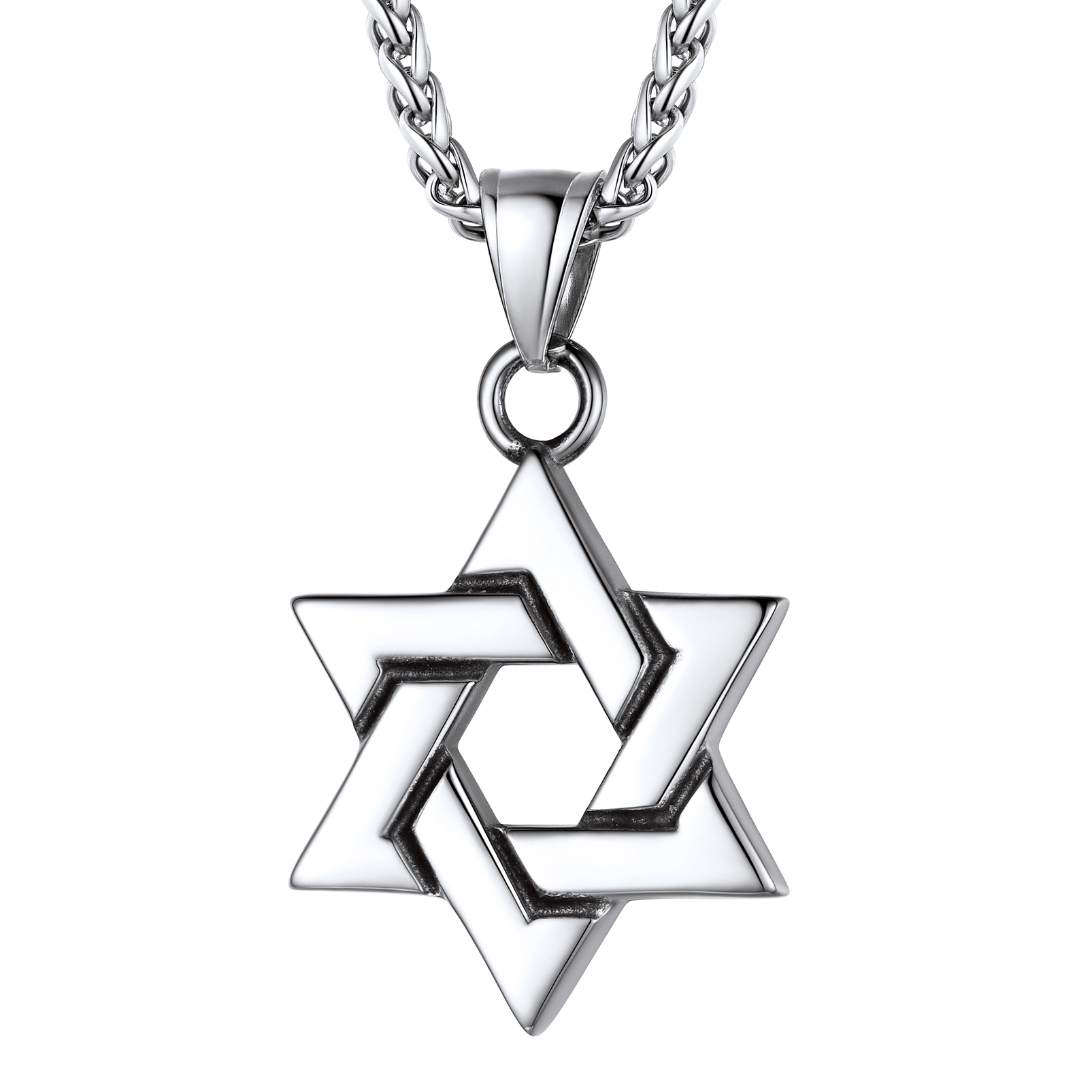 Vintage Star of David Necklace for Men 