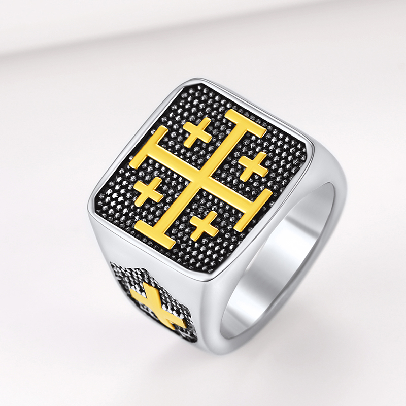 Jerusalem Cross Ring Christian Jewelry for Men | FaithHeart Jewelry ...