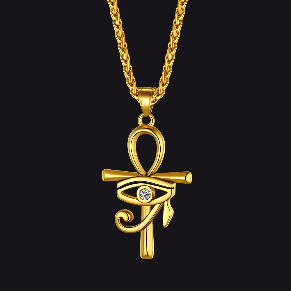 Ancient Egyptian Ankh Eye Of Horus Necklace For Men - Faithheart