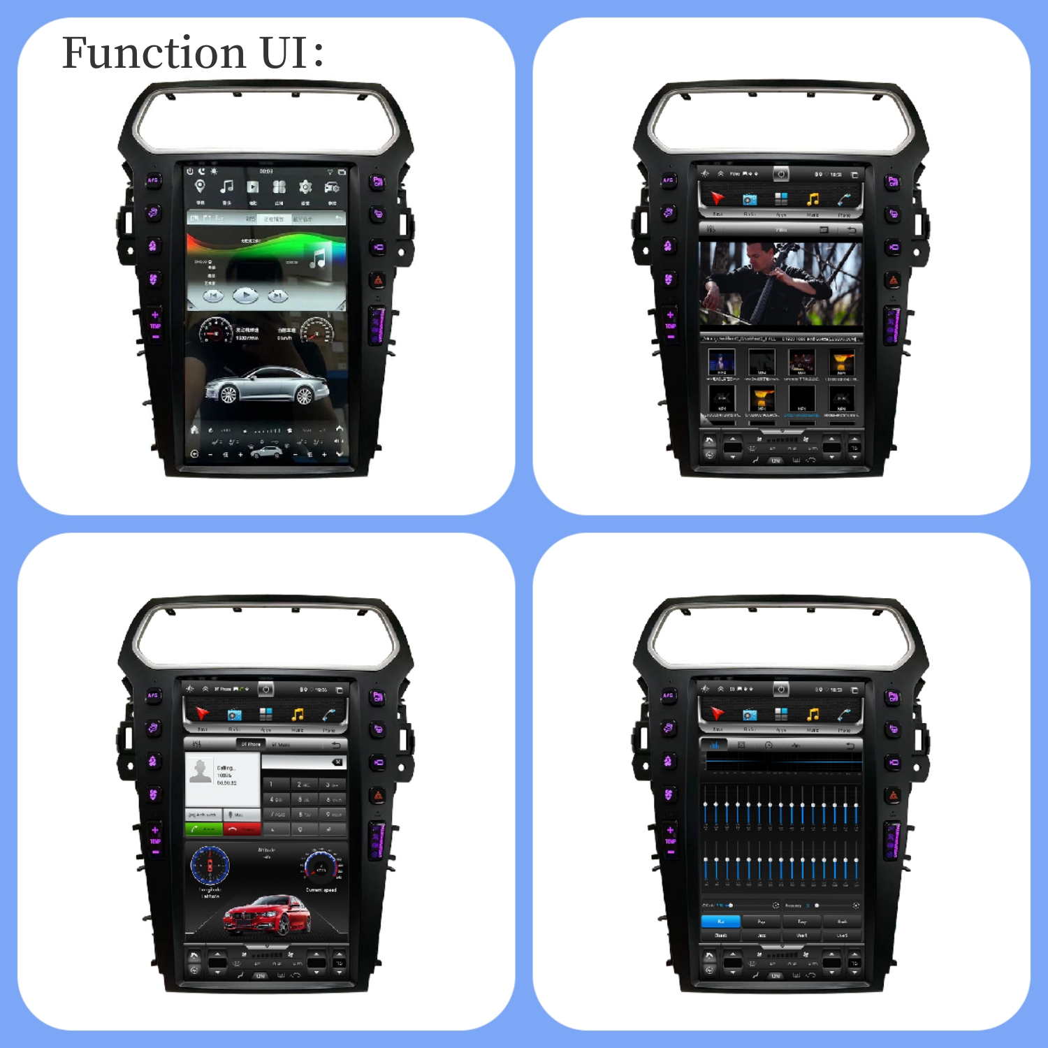 14.4 inch Qualcomm 8 core Tesla Style Android 13.0 AutoRadio For