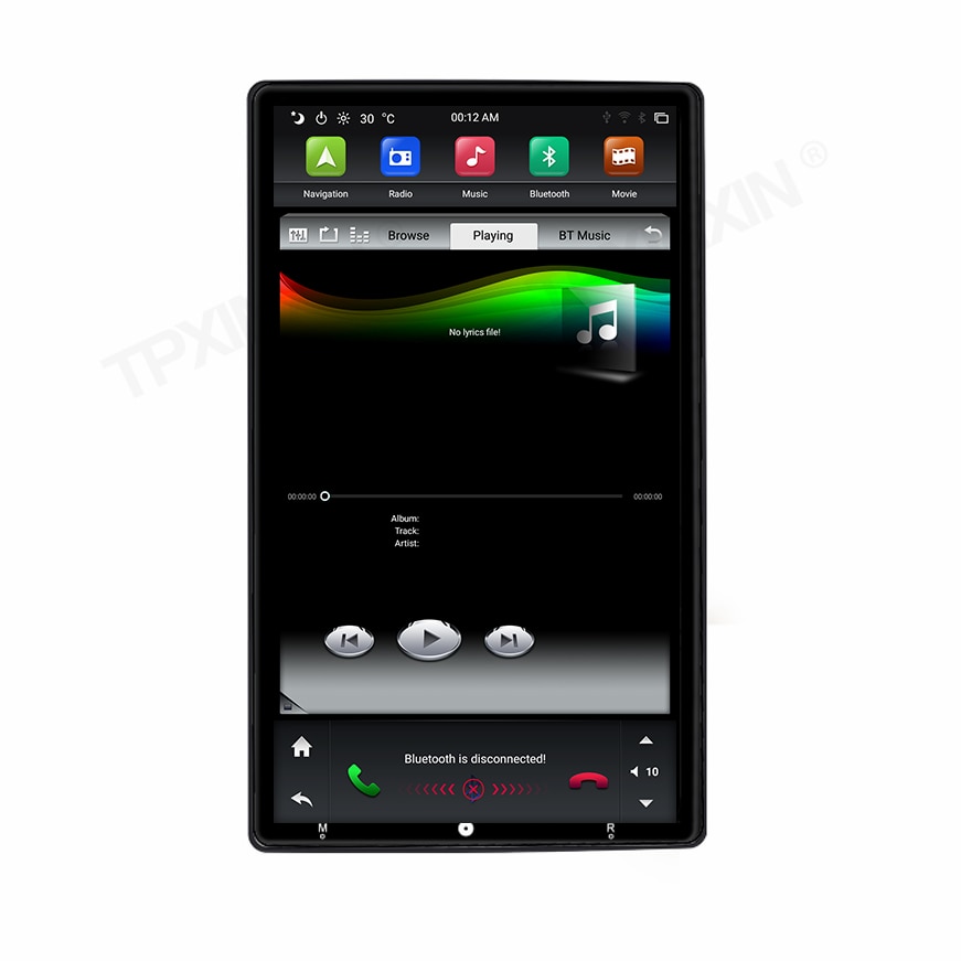 12.8 Inch Tesla Touch Vertical Screen Car Android 10 Multimedia Player Autoradio Stereo Video GPS WiFi Universal 1din Auto Radio