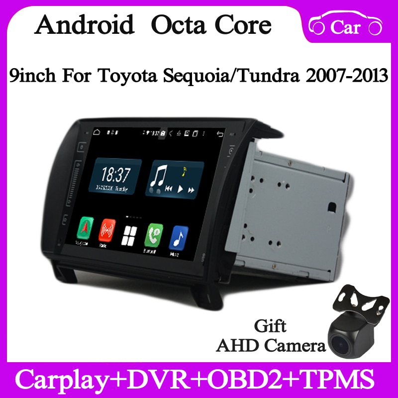 9inch Android10 Car multimedia player for toyota Sequoia Tundra 2007-2013 gps navi car radio audio wifi DSP carplay 4+128G