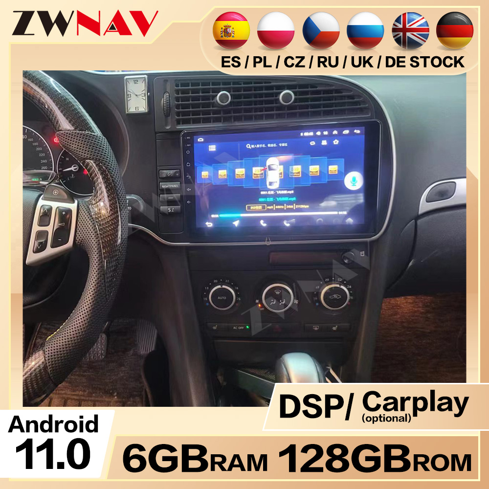 Android 11 GPS Navigation For SAAB Auto DVD Car Radio Stereo Multimedia Player Head Unit