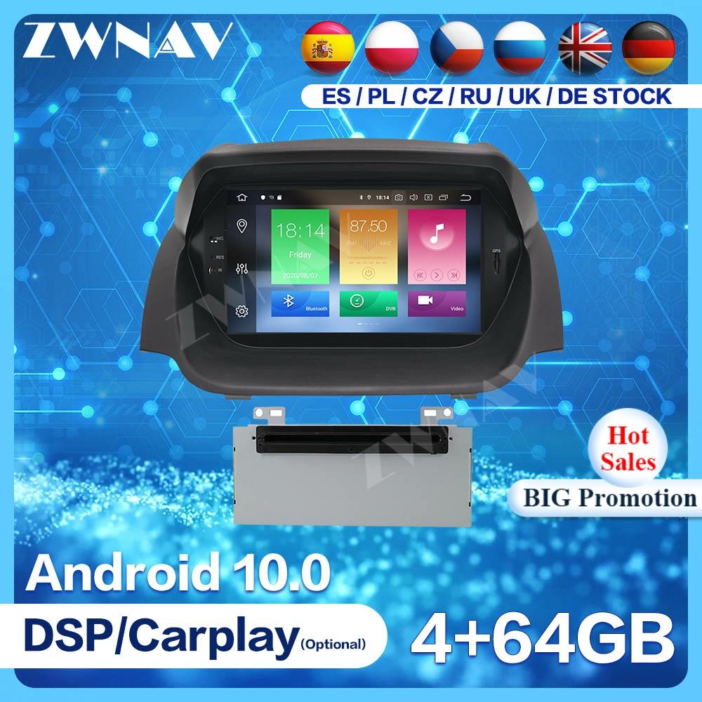 PX5 4+64G Android 10.0 Screen For Ford Fiesta 2013 2014 2015 2016 GPS Audio Radio Controlled Car Stereo Multimedia Player Unit