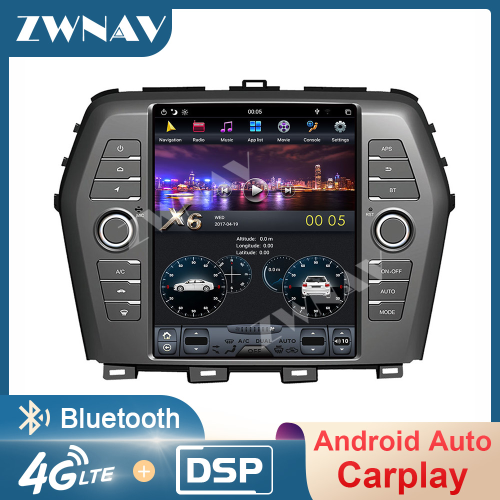 PX6 Android 9 10.4" Vertical Tesla Style DSP Carplay Car Radio Multimedia Player For Nissan MAXIMA 2016-2019 Stereo AutoRadio