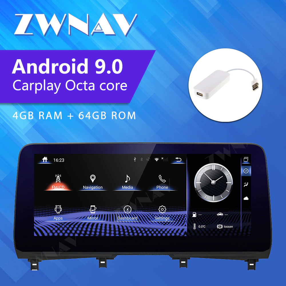 ZWNAV Touch Screen Android 9 Car Multimedia Video Player Stereo for Lexus RX RX300 RX350 RX450 2020 Car Radio DVD GPS navigation