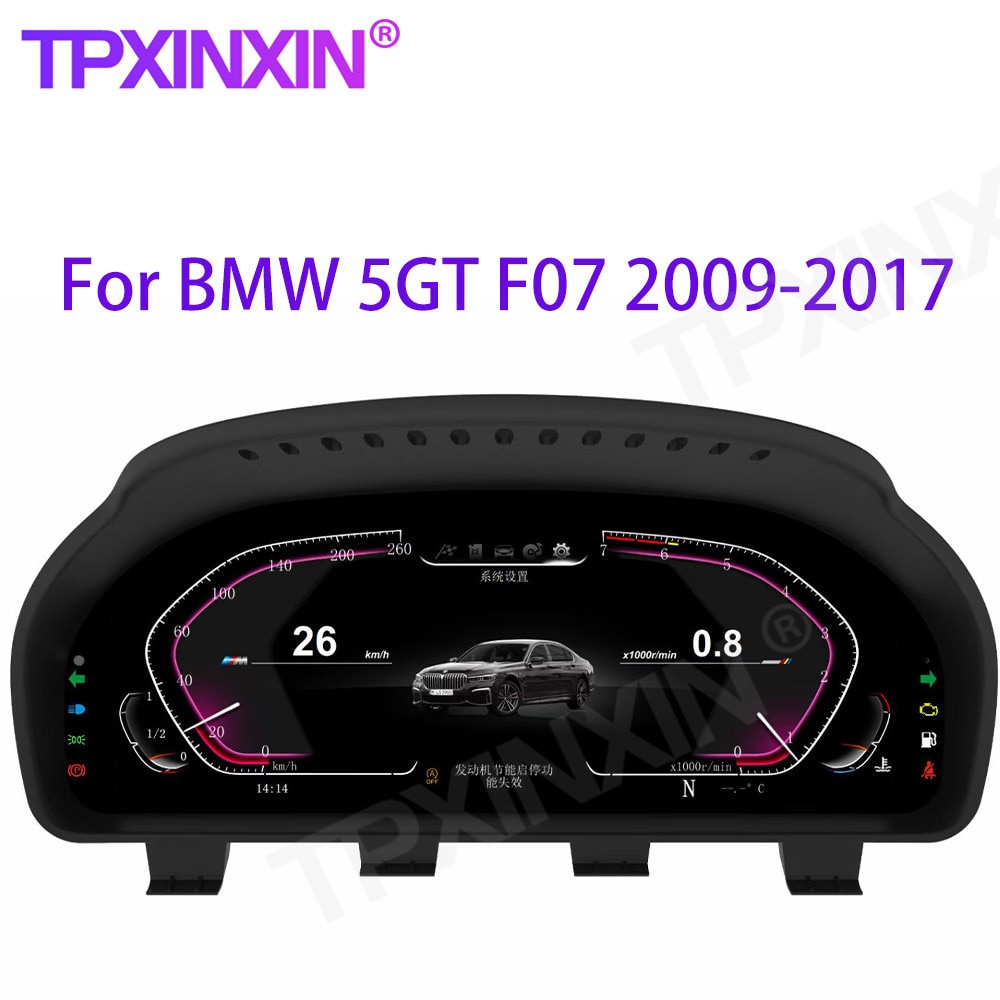 Dashboard Digital Performance LCD Display Dashboard For BMW 5GT F07 2009-2017 Car Multimedia Player Stereo Car Speedometer