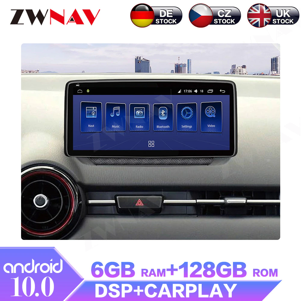 12.3" Android 6 + 128G For Mazda 2 Demio CX-3 2018 + Car Multimedia Player Radio GPS Navigation Stereo Carplay 4G Touch Screen