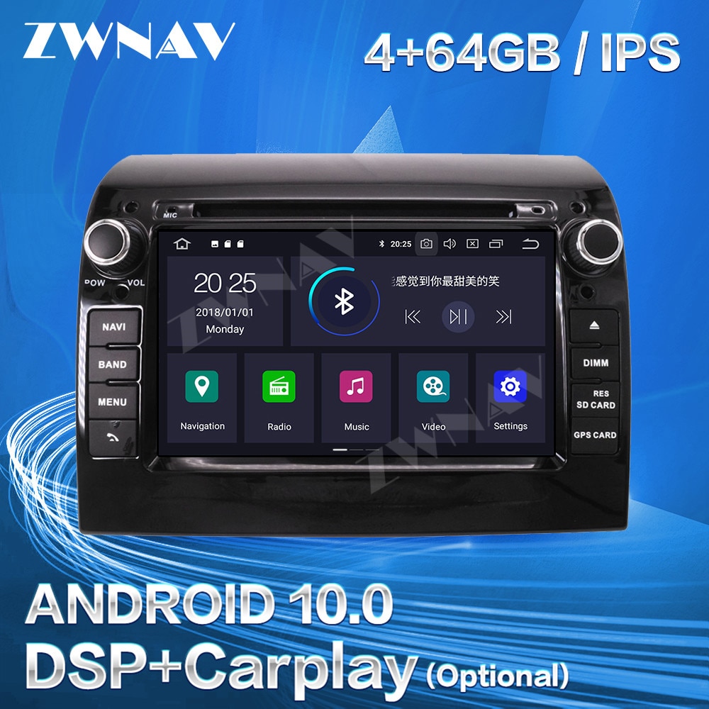 8-Core Android 10 GPS Autoradio FIAT DUCATO CITROEN JUMPER PEUGEOT BOXER  Carplay
