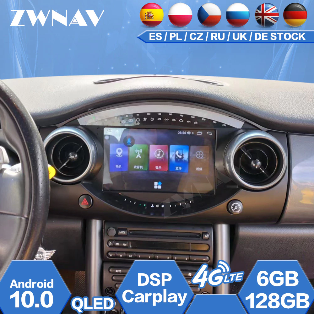 128G Android Video Player For Mini Cooper R50 R53 2004 2005 2006 Car GPS Navi Video Player Audio Stereo Radio Receiver Head Unit