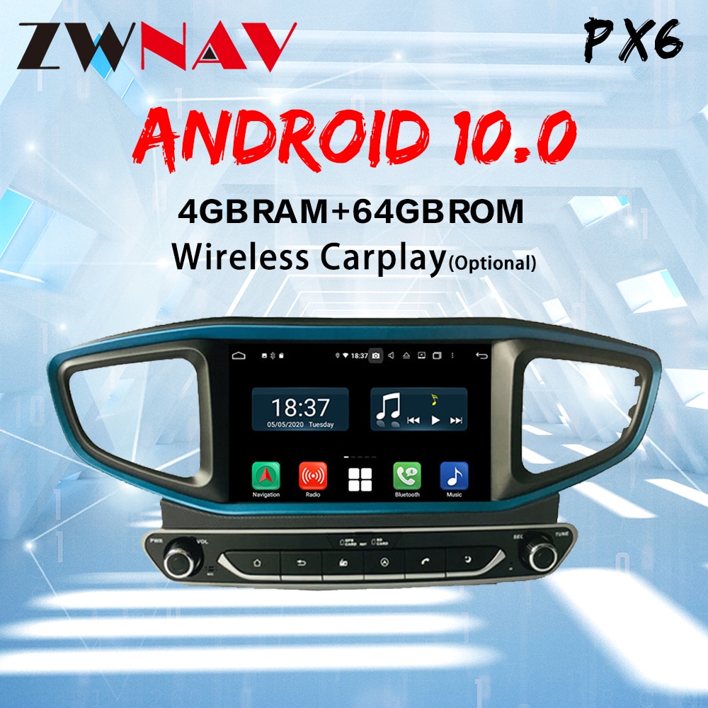 Android 10 64G Car CD DVD Player GPS Navigation for HYUNDAI Ioniq/Ioniq Hybrid 2016-2019 Auto Stereo Multimedia player Head Unit