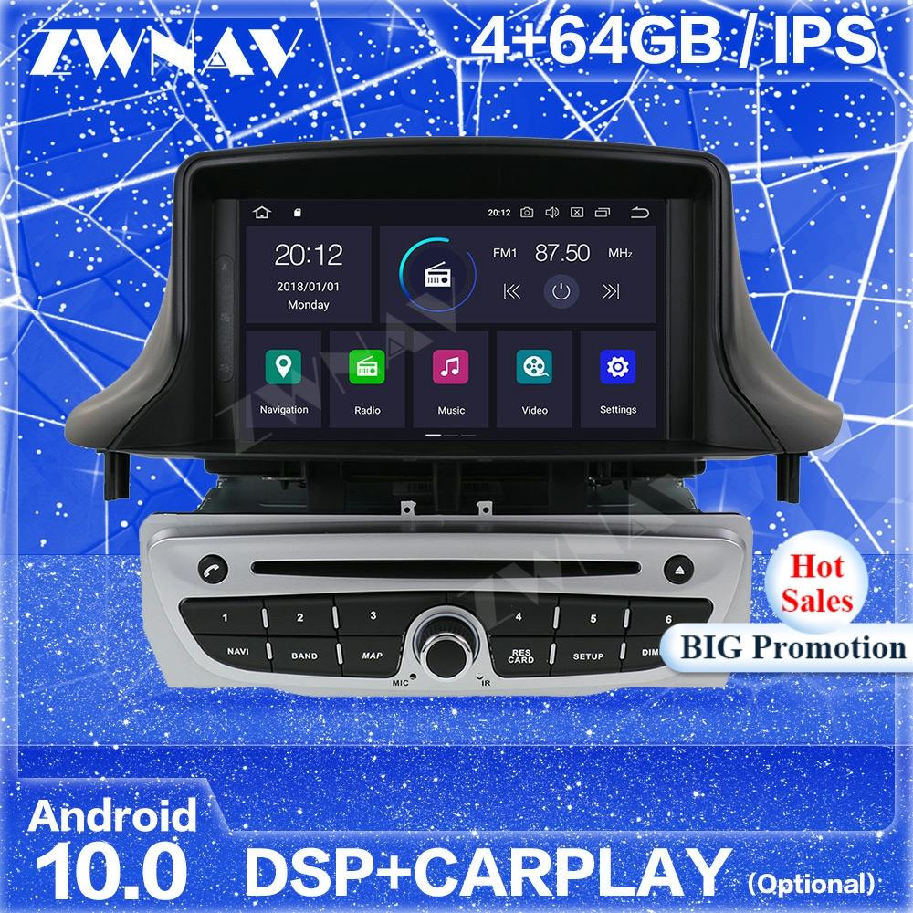 Carplay IPS Android 10 Screen GPS For Renault Megane 3 Renault Fluence 2009+ Auto Radio Audio Stereo Multimedia Player Head Unit