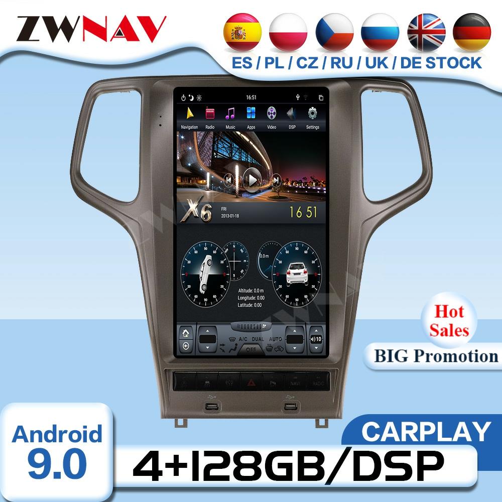 13.6" Tesla Screen Android Multimedia For JEEP Grand Cherokee 2014 - 2020 Video GPS Receiver Audio Stereo Head Unit