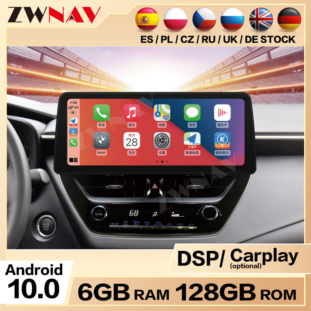 Android 10 Autoradio Stereo Multimedia Player For Toyota Corolla 2019 2020 2021 Radio Receiver Audio Head Unit GPS Navigation