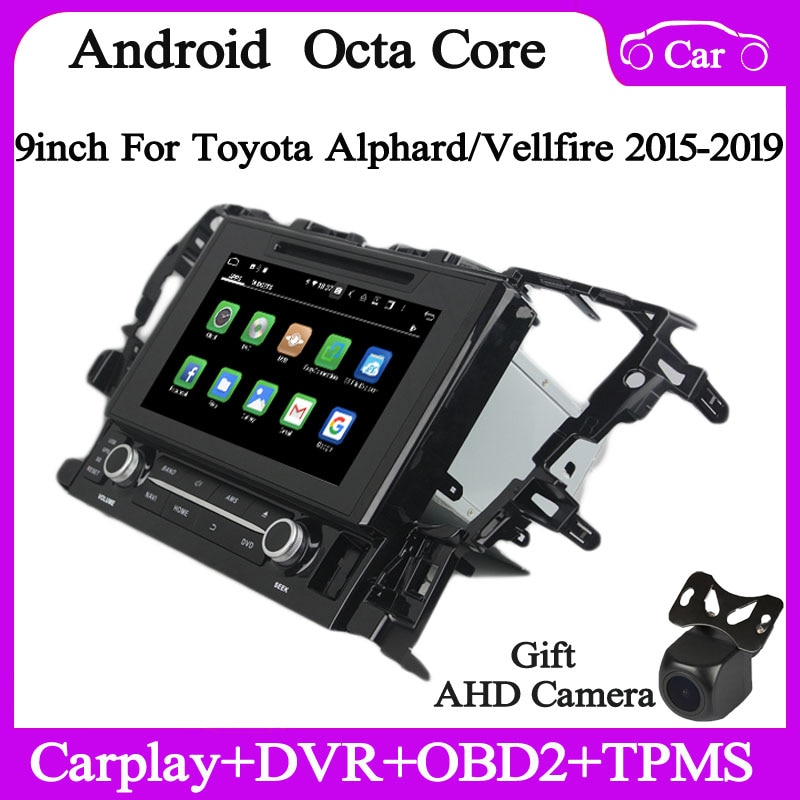 9inch 2din Android10 Car radio for toyota Alphard Vellfire 2015-2020 car multimedia gps navi audio wifi DSP carplay auto