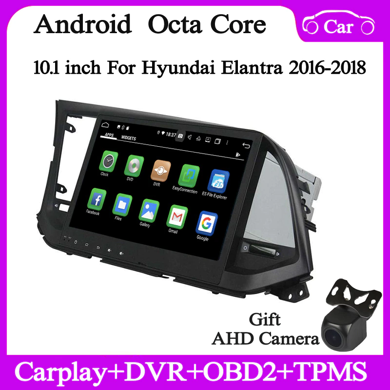 10.1inch Android10 Car radio for Hyundai Elantra 2016 2017 2018 car multimedia gps navi audio stereo wifi DSP carplay 4+128G