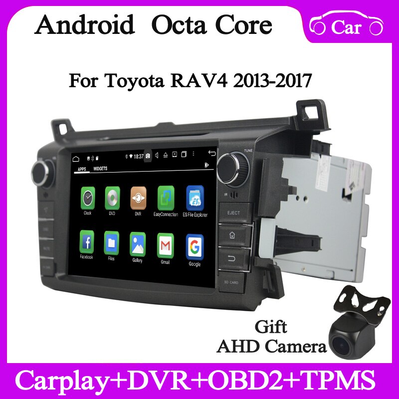 8core 4+128G Android10 Car multimedia player for toyota RAV4 2013-2017 car radio gps navi audio wifi DSP carplay auto bluetooth