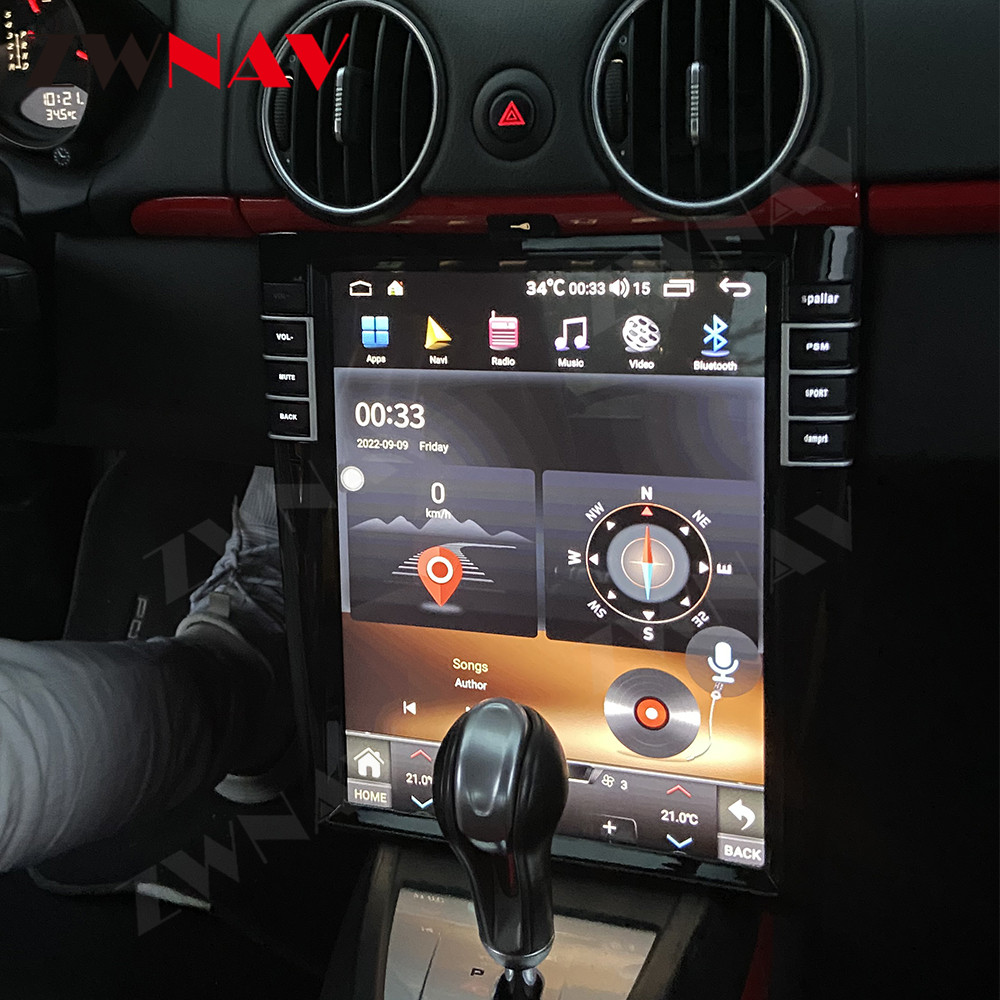 12.1 inch Tesla Screen Android For Porsche Cayman S Boxster