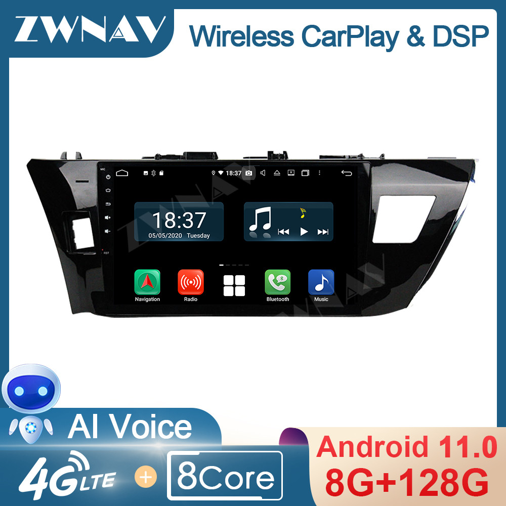 8+128GB DSP Android 11 For Toyota Corolla 2017-2019 Car Radio Receiver Stereo Multimedia Player GPS Head Unit