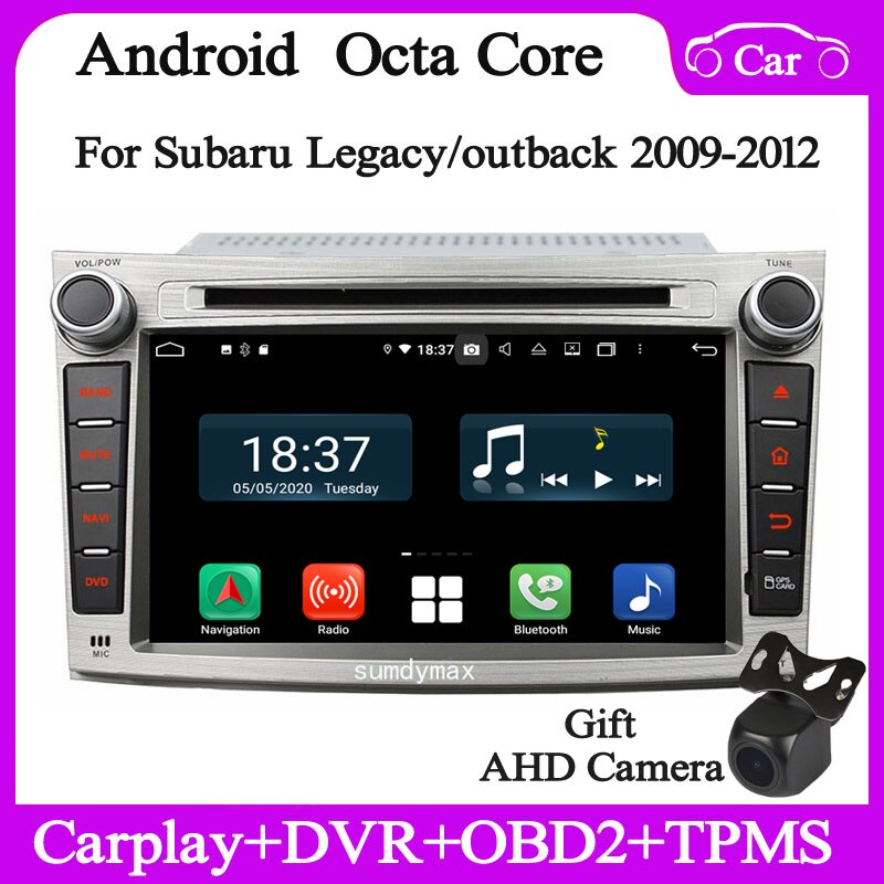 7" 2din android10 Car radio for subaru Legacy outback 2009-2012 car multimedia gps navigation audio headunit DSP wifi carplay