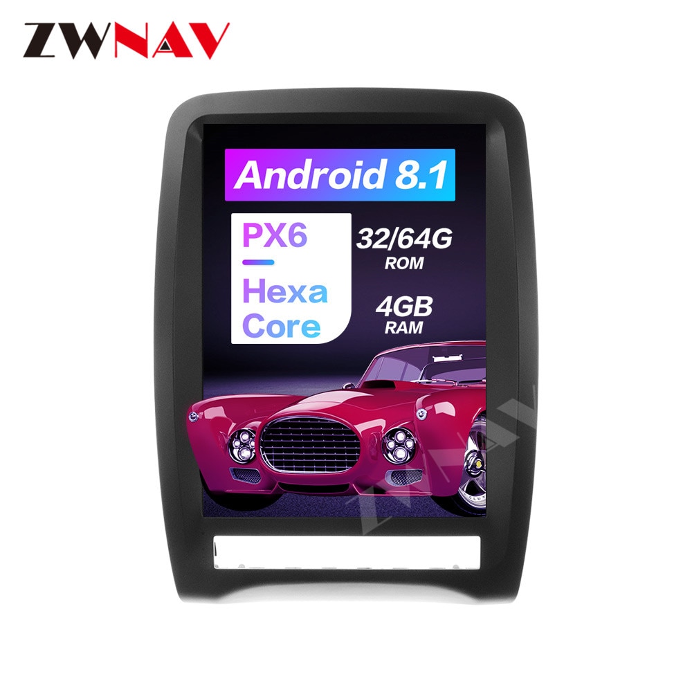 Android PX6 Vertical Tesla Style Radio Screen Car Multimedia Player Stereo For Dodge Durango 2012-2019 Radio GPS Navigation