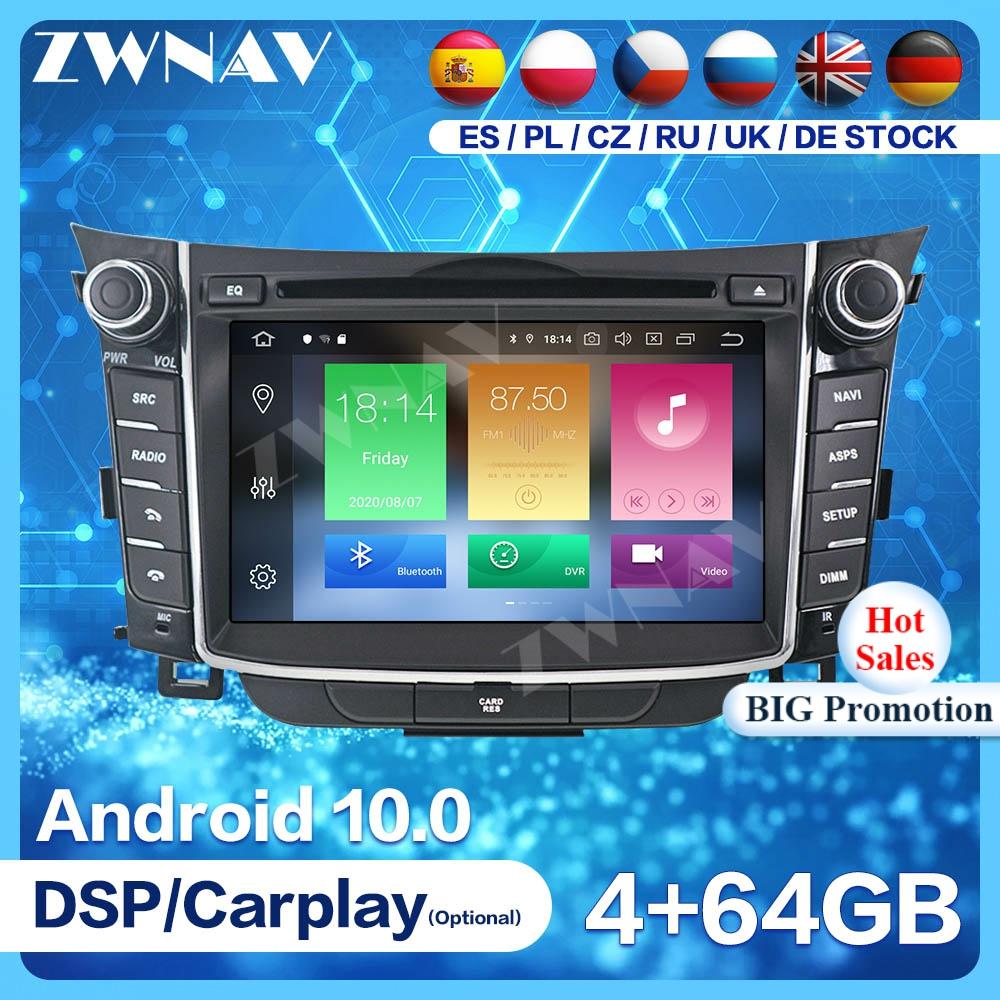 DSP Android Screen For Hyundai I30 Elantra GT 2012 2013 2014 2015 2016 Car Radio Receiver Stereo Multimedia Player GPS Head Unit