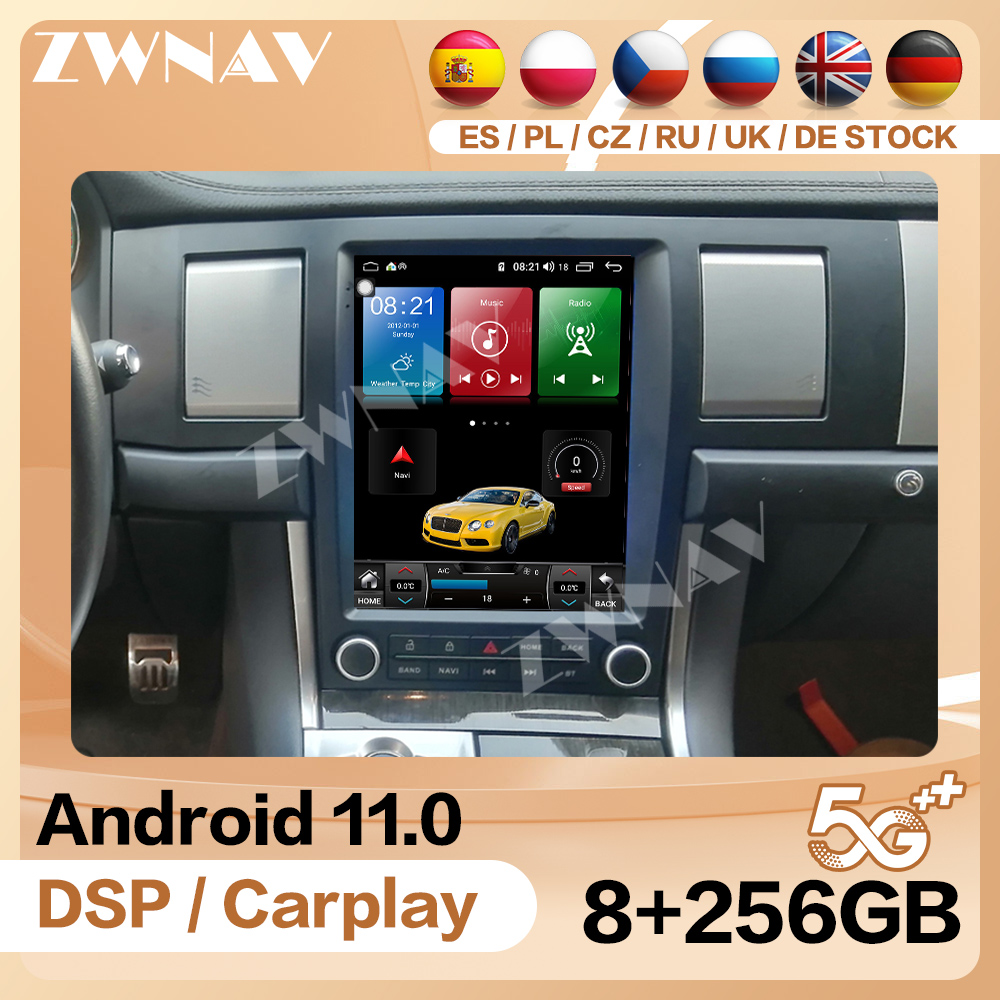 Android11 6G+128G For Jaguar XF 2004 2005 2006 2007 2008 2009 - 2015 Car Navigation Auto Radio Multimedia GPS Head Unit Audio