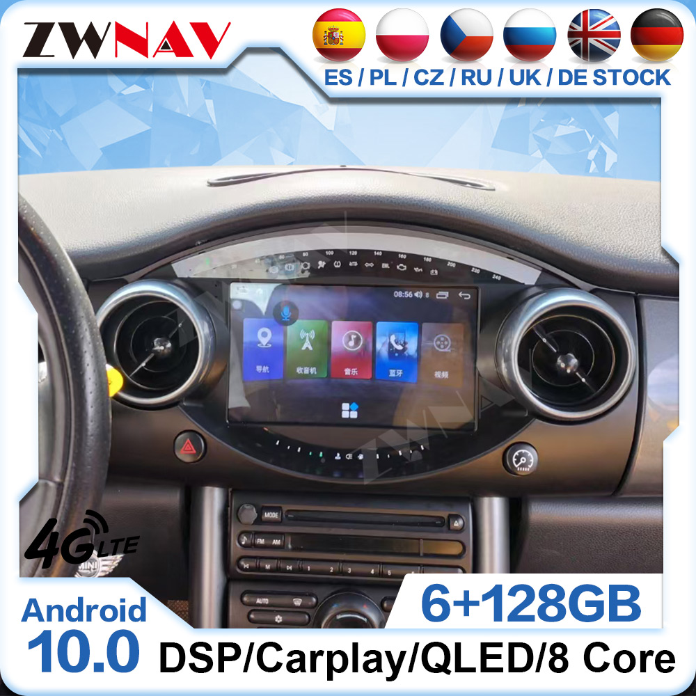 Carplay GPS For Mini Cooper R50 R53 2004 2005 2006 Play Radio