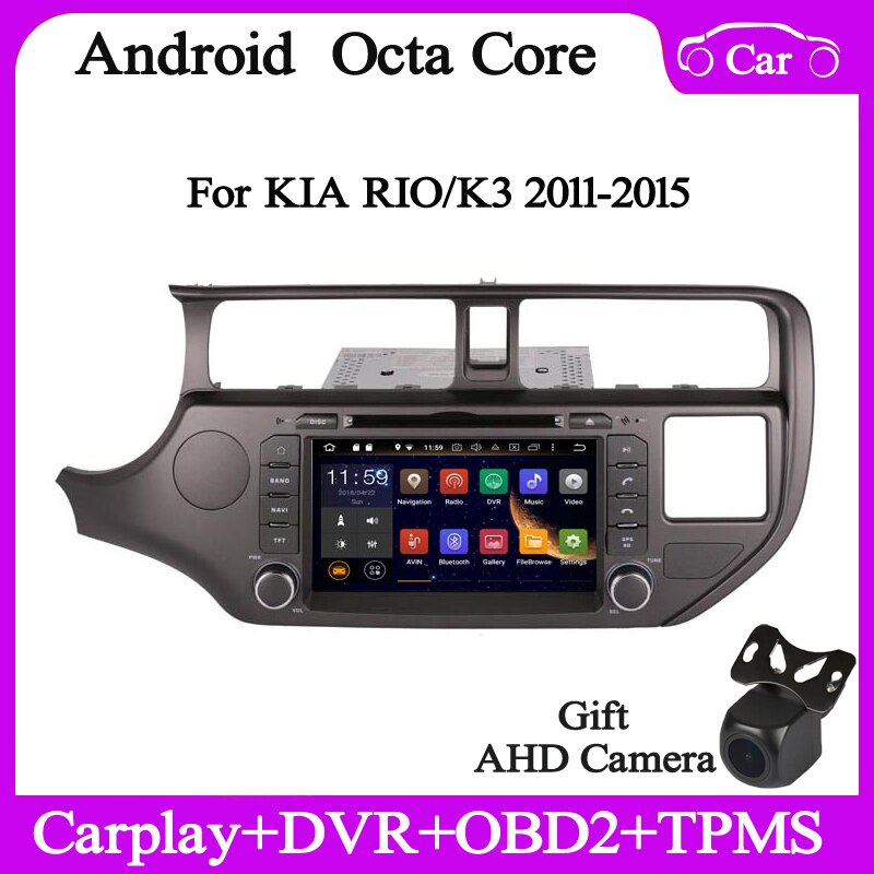 Carplay android10 Car stereo multimedia for KIA RIO K3 2013 15 16 gps navigation audio autoradio stereo head unit video player