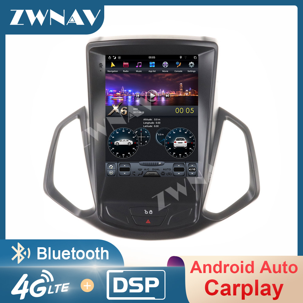 Carplay DSP Android 9PX6 Vertical Tesla Screen Radio Car Multimedia Player Stereo GPS Navigation For Ford Ecosport 2013-2018