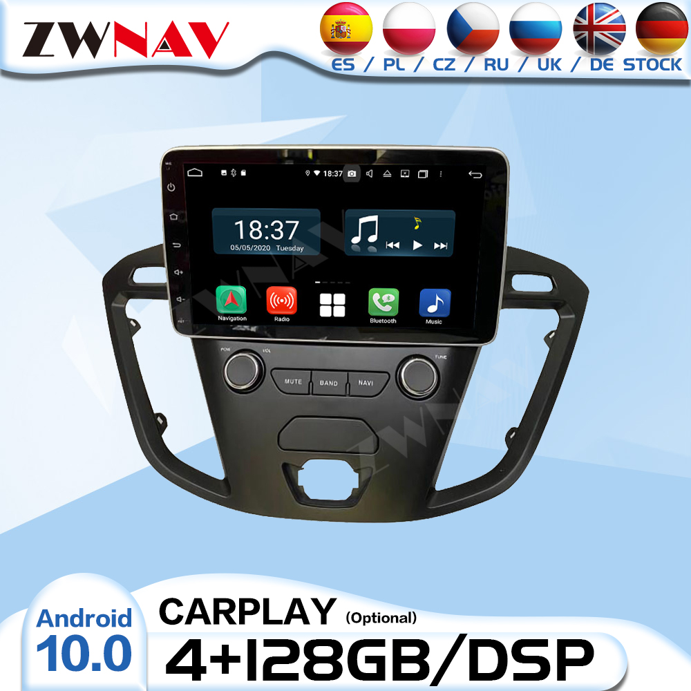 128G 2 Din Carplay Android 10 Radio Receiver For Ford